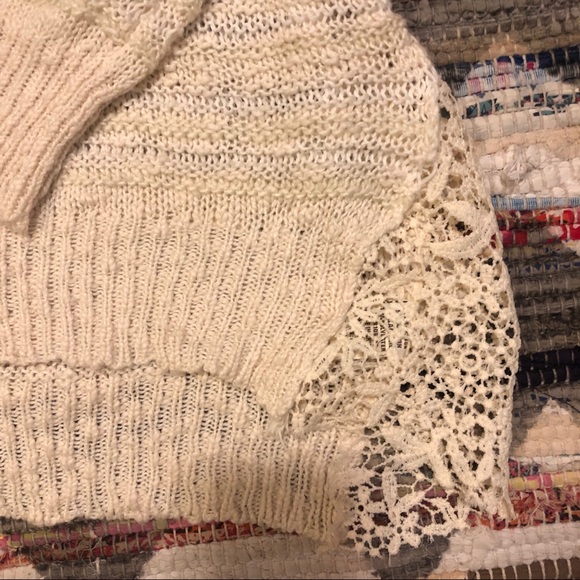 Vintage Havana Cream Crochet Panel Sweater Size Medium - Picture 5 of 8